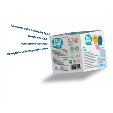 Assorbenti Compostabili Notte Ecoluna con ali 10 Pz